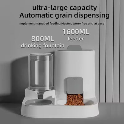 Automatic Pet Feeder And Water Dispenser Two-in-One Bowl For Dogs & Cats
